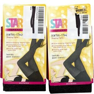 Star Power Spanx Lot of 2 Center Stage Shaping Tights 2215 Heathered Grey Size A